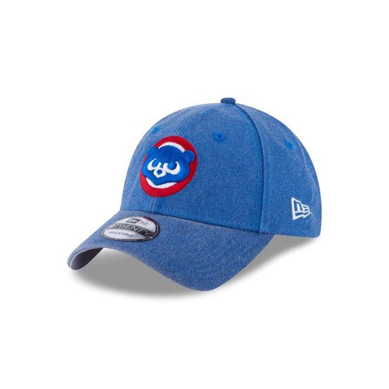 MLB Chicago Cubs Rugged Heather 9Twenty Adjustable (CAK2713) - Blue New Era Caps